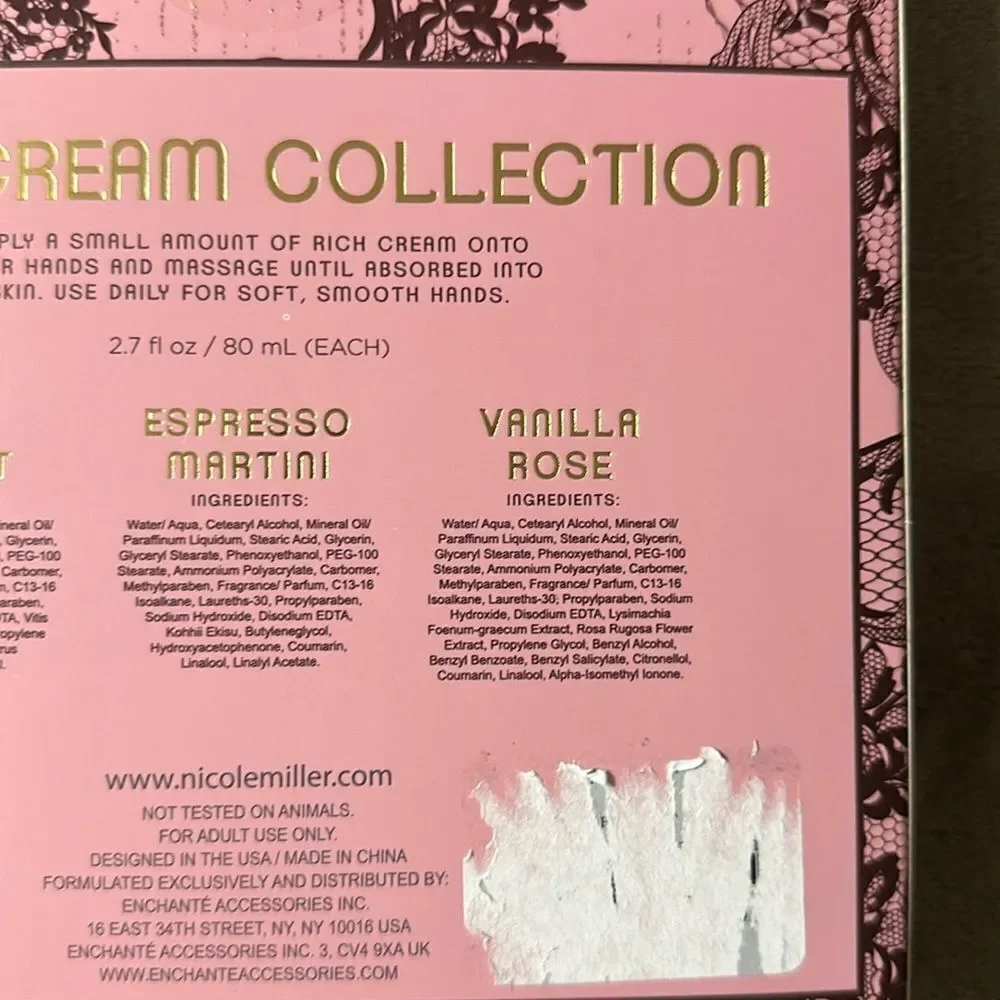 nicole miller 3 pc Pamper Hand Cream Collection Gift Pack for Her